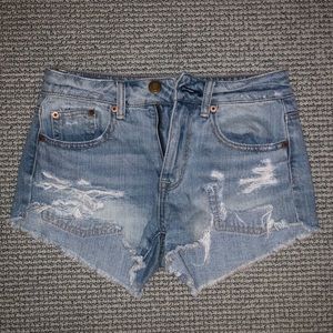 Cut-off jean shorts